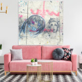 Lebendes Graffiti aus Chicago Leinwanddruck (Insitu (Wohnzimmer))