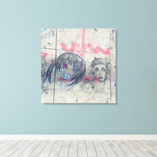 Lebendes Graffiti aus Chicago Leinwanddruck (Insitu (Holzboden))