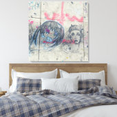 Lebendes Graffiti aus Chicago Leinwanddruck (Insitu (Schlafzimmer))