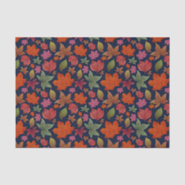 Lebendes Herbstblatt, rot, orange, grün Seidenpapier