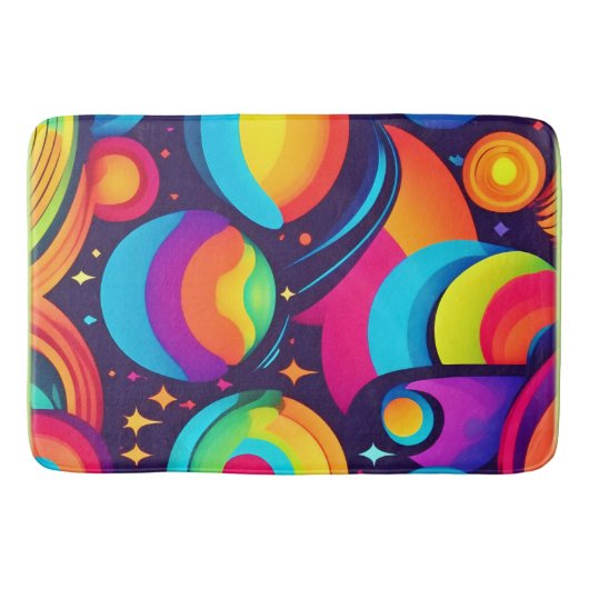 Lebendes kosmisches Kaleidoskop Badematte (Vorderseite)