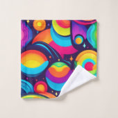 Lebendes kosmisches Kaleidoskop Badhandtuch Set (Waschlappen)