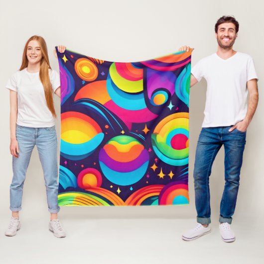 Lebendes kosmisches Kaleidoskop Fleecedecke (Beispiel)
