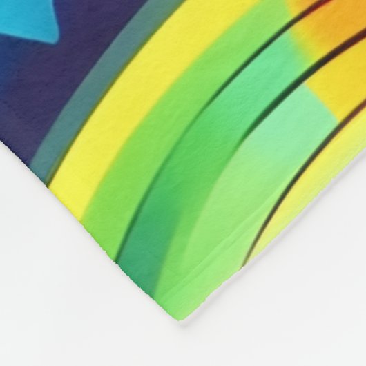 Lebendes kosmisches Kaleidoskop Fleecedecke (Ecke)