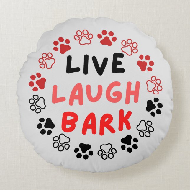 Lebendes Lachen BG Rundes Kissen (Vorderseite)