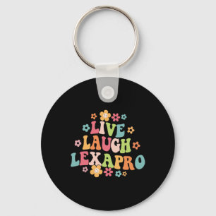 Lebendes Lachen Lexapro Groovy Psychische Therapie Schlüsselanhänger