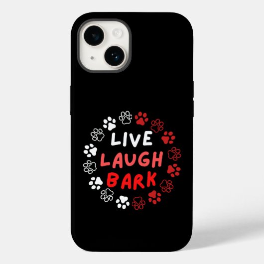 Lebendes Lachen Rinde.b schwarz BG Case-Mate iPhone Hülle (Rückseite)