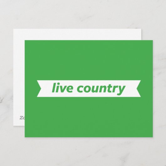 Lebendes Land Postkarte (Vorne/Hinten)