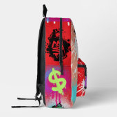 Lebendes mehrfarbiges Vampirspray Graffiti-Gemälde Bedruckter Rucksack (Links)