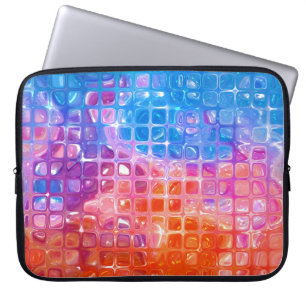 Lebendes Mosaik: mehrfarbiger Abstrakter Hintergru Laptopschutzhülle