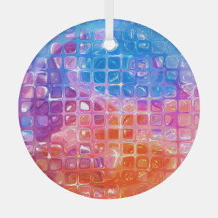 Lebendes Mosaik: mehrfarbiger Abstrakter Hintergru Ornament Aus Glas