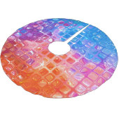 Lebendes Mosaik: mehrfarbiger Abstrakter Hintergru Polyester Weihnachtsbaumdecke (Schrägansicht)