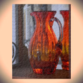 Lebendes Orange Glas Vase Pitcher fotografisch Puzzle