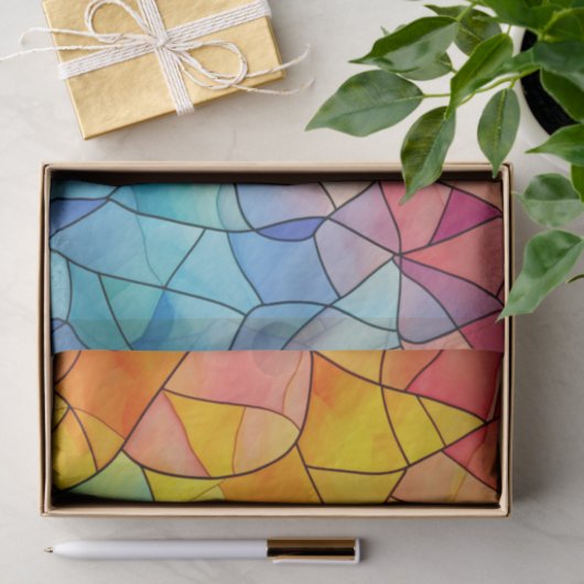 Lebendes Rainbow-Glas Seidenpapier (Geschenk)