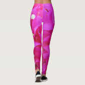 Lebendes rosa Azalea Blume Petals Blumenkohl Foto Leggings (Rückseite)