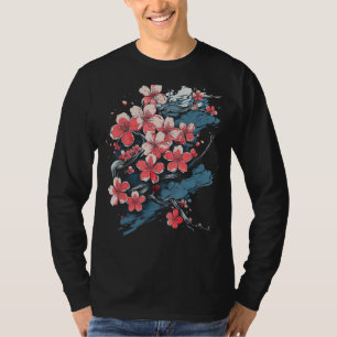 Lebendes Sakura Cherry Blossom Blumenstrauß Kunstw T-Shirt