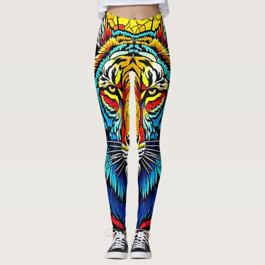 Lebendes Tiger-Hartglas Leggings (Vorderseite)