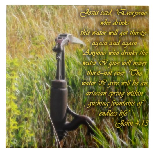 Lebendes Wasser John 4 Inspiration Fliese (Vorderseite)