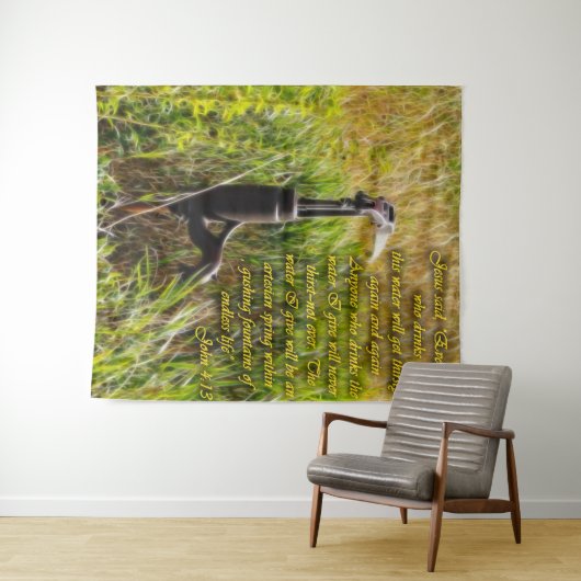 Lebendes Wasser John 4 Inspiration Wandteppich (Beispiel (Horizontal))