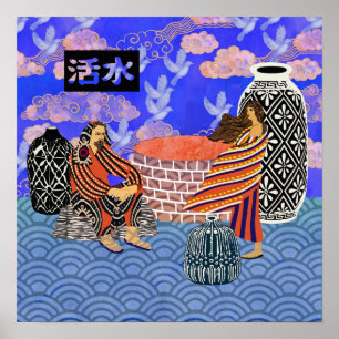 Lebendes Wasser Poster