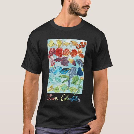 Lebendig bunt T-Shirt (Vorderseite)