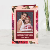 lebendig | Fröhliches Muttertag Rosenrosen Foto Karte (Vorderseite)