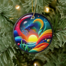 Lebendig gefärbtes Glas abstraktes Betta-Fisch