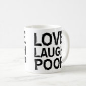 Lebendig Lachen Kacken Lustiger Becher oder Reiseb Kaffeetasse (VorderseiteRechts)