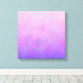 Lebendig Pink Lila Blau rustikal abstrakt Leinwanddruck (Insitu (Holzboden))
