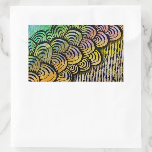 Lebendig Rechteckiger Aufkleber (Tasche)