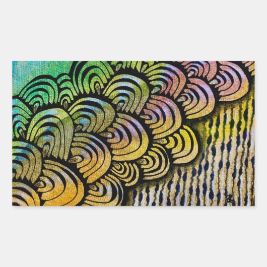 Lebendig Rechteckiger Aufkleber (Vorderseite)