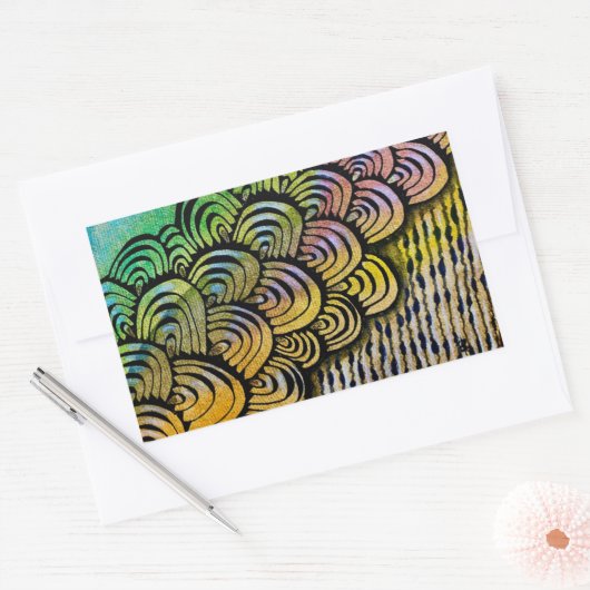 Lebendig Rechteckiger Aufkleber (Umschlag)