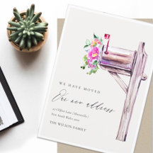 Lebendig rosa Floral Mailbox Wir haben bewegte Kar