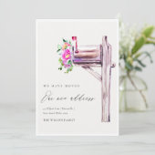 Lebendig rosa Floral Mailbox Wir haben bewegte Kar Dankeskarte (Stehend Vorderseite)