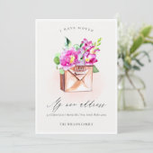 Lebendig rosa florales Postfach Ich habe bewegte K Dankeskarte (Stehend Vorderseite)