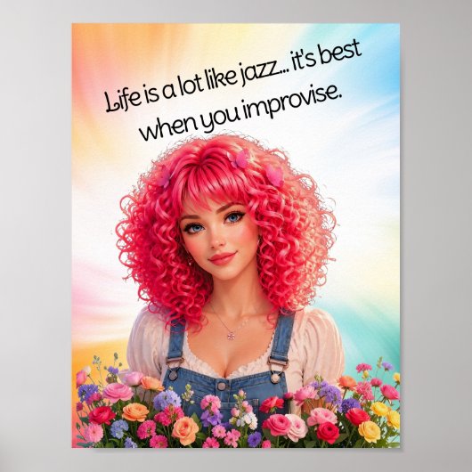 Lebendig wie Jazz Poster (Vorne)
