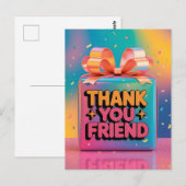 Lebendige 3D-Dankeschön-Freundesgeschenkbox mit Ko Postkarte (Vorne/Hinten)