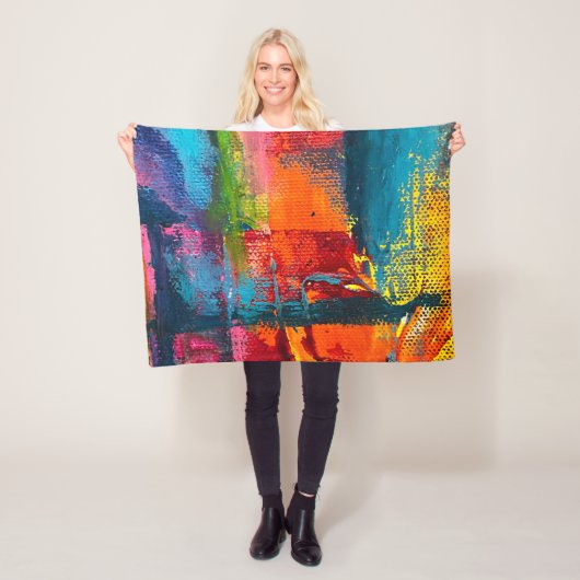 Lebendige abstrakte Acryl-Kunst-Wurfdecke Fleecedecke (Beispiel)