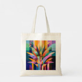 Lebendige abstrakte Agave-Tasche  Tragetasche (Rückseite)