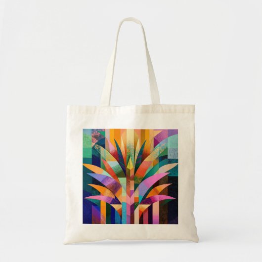 Lebendige abstrakte Agave-Tasche  Tragetasche (Vorne)