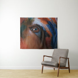 Lebendige abstrakte Augen-Kunst Wandteppich