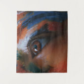 Lebendige abstrakte Augen-Kunst Wandteppich (Vorderseite)