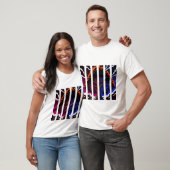 lebendige abstrakte Baum-Split-Panel-Grafik T-Shirt (Unisex)