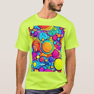 Lebendige abstrakte Blasen-Kunst T-Shirt