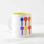 Lebendige abstrakte Blumengestaltung Tasse (Vorderseite Links)