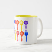 Lebendige abstrakte Blumengestaltung Tasse (VorderseiteRechts)