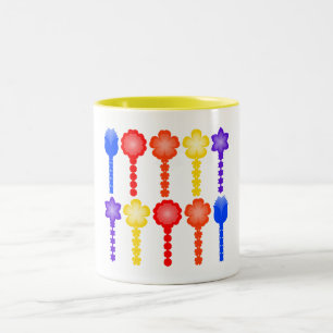 Lebendige abstrakte Blumengestaltung Tasse