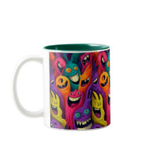 Lebendige abstrakte Cartoon-Kreatur-Tasse