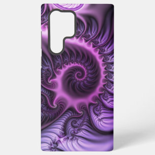 Lebendige abstrakte coole pink lila Fraktal-Kunst- Samsung Galaxy Hülle
