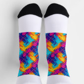 Lebendige abstrakte Farbspritzer-Socken Socken (Oben)